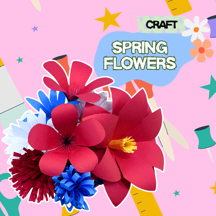 **休日プログラム**<br>お花の工作